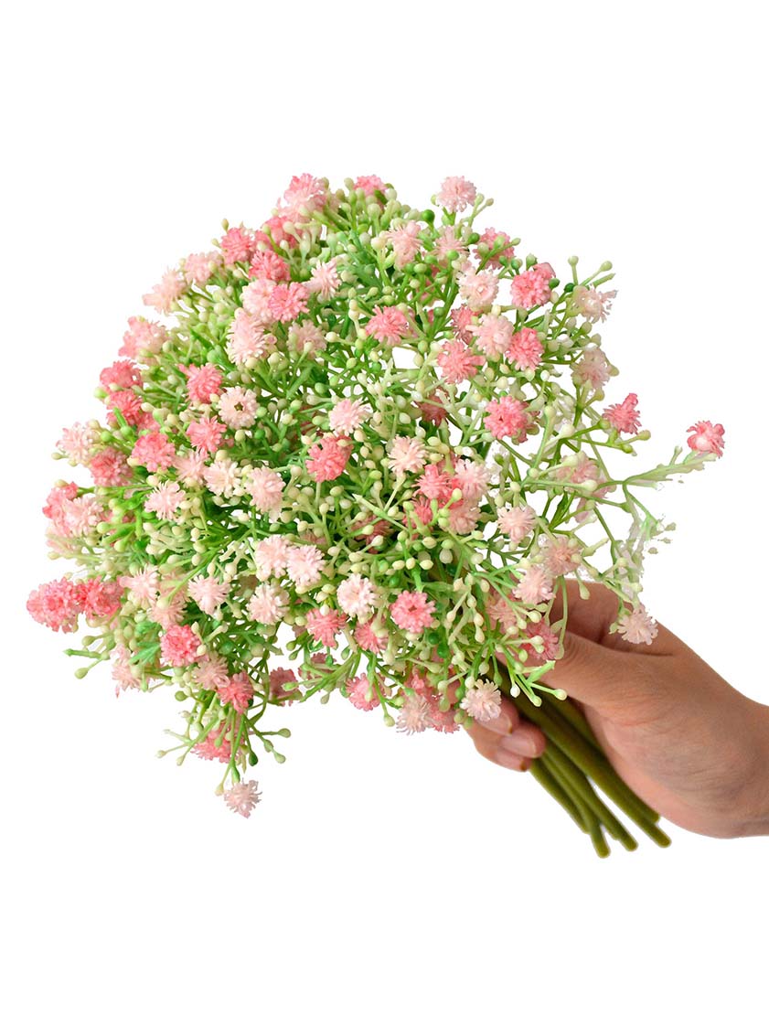 Artificial Flowers Babies Breath Flowers Plastic Flowers Bouquets Faux Flower Stems Fake Gypsophila Plants Flowers for Weddings, Home Decorate-Babies Breath bundle LU3017026