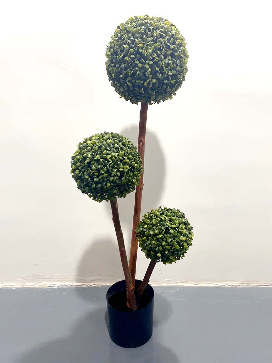 Artificial Boxwood Topiary Tree Double Ball Fake Leave Potted Plants for Indoor Outdoor Farmhouse Decor Green-bonsai XY5230147/XY5230148/XY5230149/XY5230150
